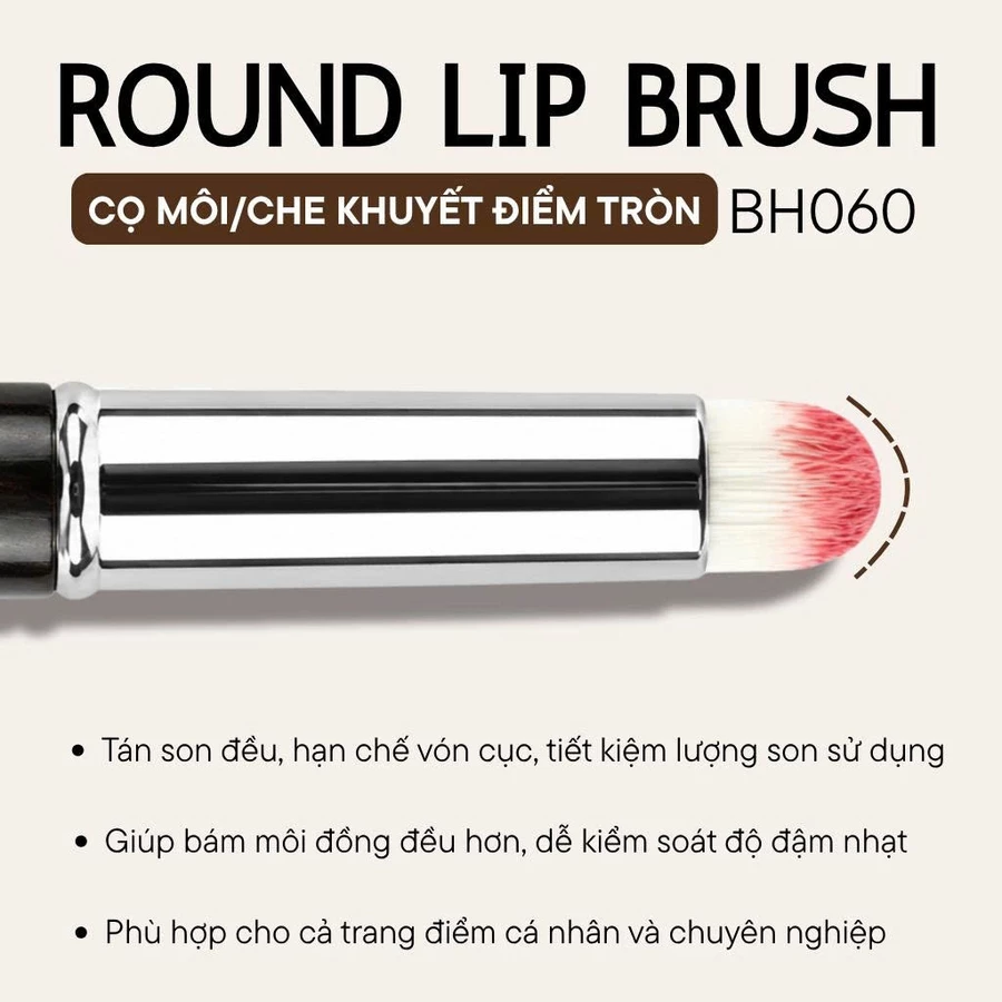 Cọ Môi Đầu Tròn BH Cosmetics Round Lip Brush BH060
